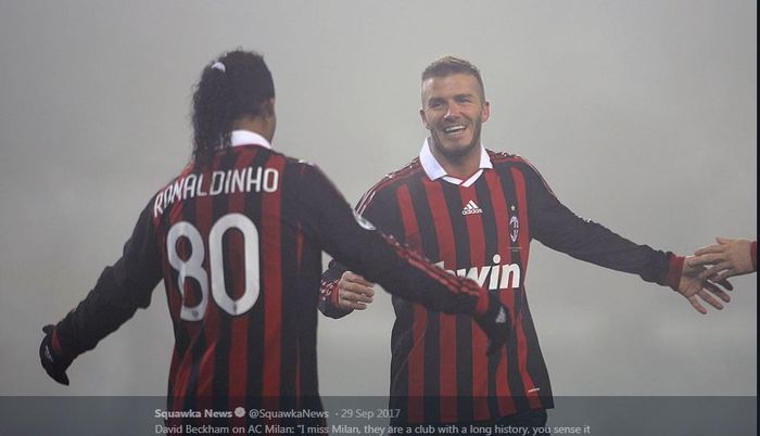 David Beckham saat berseragam AC Milan.