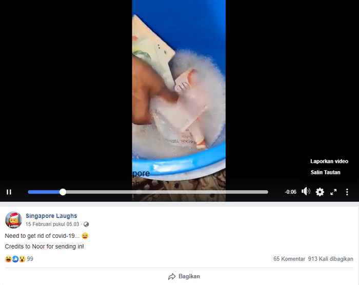 Video viral pria cuci uang demi hindari virus corona