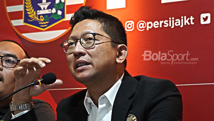 Presiden Persija Jakarta, Mohamad Prapanca ketika Press Conference mengenai Launching Persija Jakarta di Kantor Persija, Kuningan, Jakarta (21/02/2020).