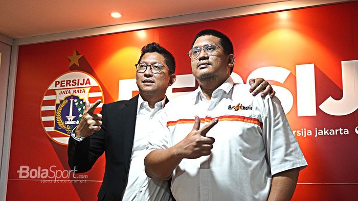 Presiden Persija, Muhammad Prapanca, dan Ketua The JakMania, Diky Soemarno.