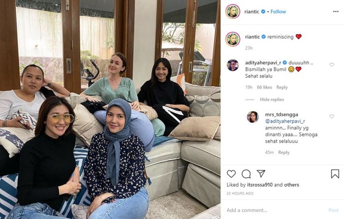 Kabar kehamilan Rianti Cartwright