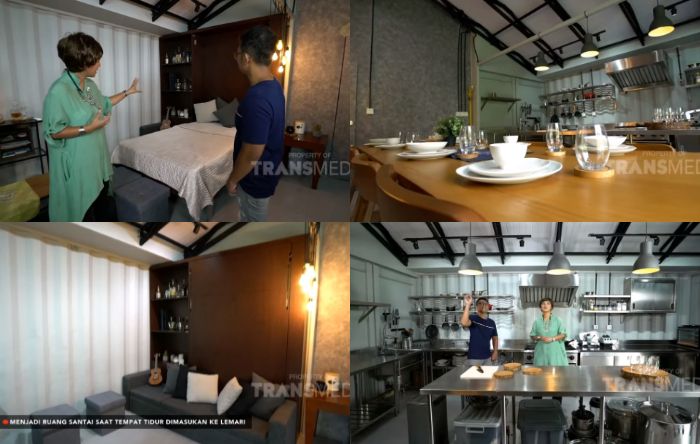 Interior rumah Chef Renatta Moeloek yang bertema industrial