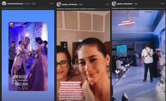 Paula Verhoeven membagikan momen saat datang ke pernikahan sang adik.