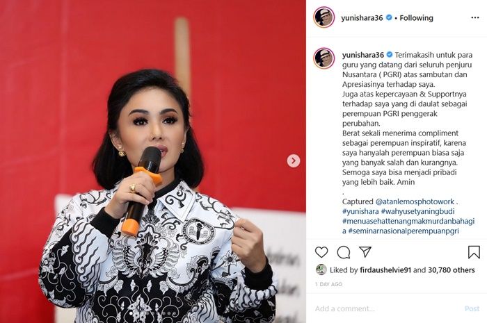 Yuni Shara didaulat jadi Perempuan PGRI Penggerak Perubahan