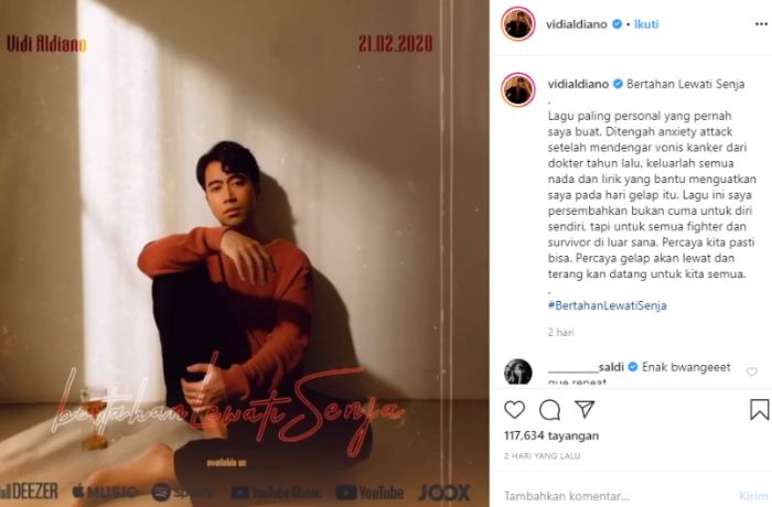 Vidi Aldiano akhirnya merilis single terbaru 