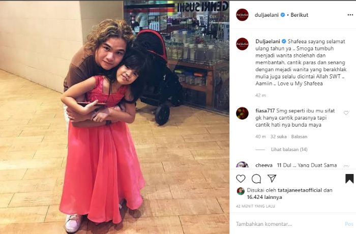 Foto Dul Jaelani bersama Shafeea
