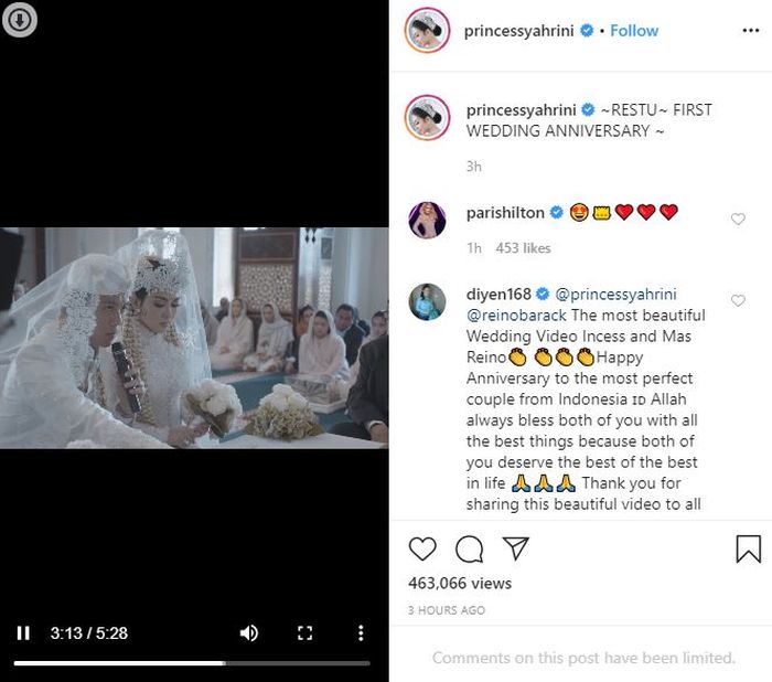 Rayakan Setahun Pernikahan dengan Reino Barack, Syahrini Dapat Pesan Khusus dari Paris Hilton!
