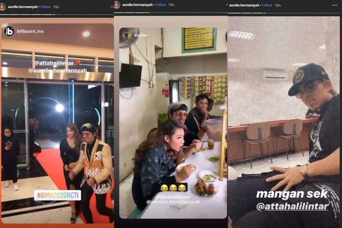 Aurel Hermansyah makan bersama Atta Halilintar di warkop