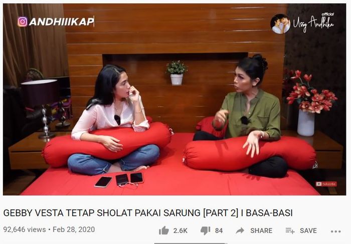 Tangkap layar Gebby Vesta