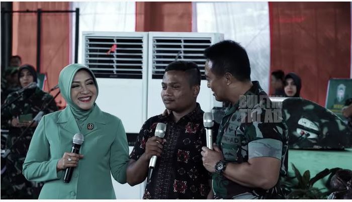 Ririn Efendi ketika ditanya mengenai kesungguhannya ingin masuk TNI oleh Andika Perkasa dan istri