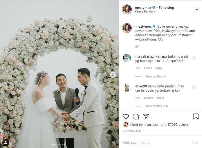 Sampai Pada 12 Hari Pasca Menikah Eks 7icons Ini Terus Kena Hujat Warganet Karena Pindah Keyakinan Mezty Mez Kenapa Kamu Yang Atur Semua Halaman Nakita