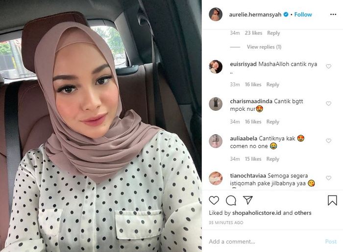 Komentar netizen dalam postingan Aurel Hermansyah