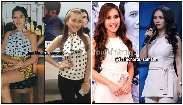 Ayu Ting- Ting pakai OOTD yang sama dengan Jessica Iskandar dan Zaskia Gotik disebut plagiat oleh netizen.