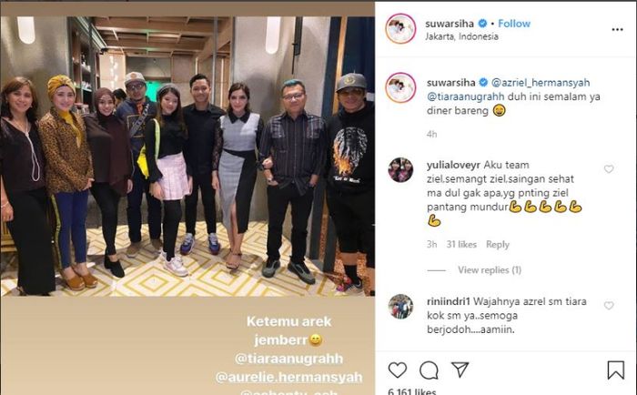 Unggahan Suwarsih Asih, ART Ashanty di Instagramnya