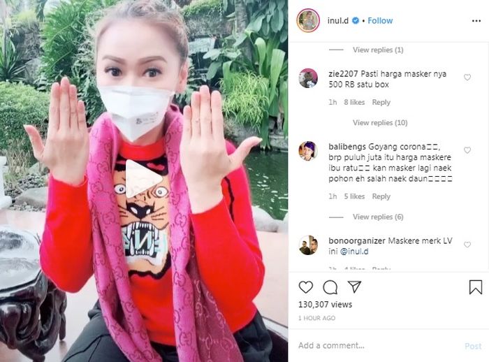 Masker Langka, Video 'Goyang Corona' Inul Daratista Ajarkan Cara Cuci Tangan yang Benar Tuai Komentar Netizen: Berapa Juta Tuh Harga Maskernya?
