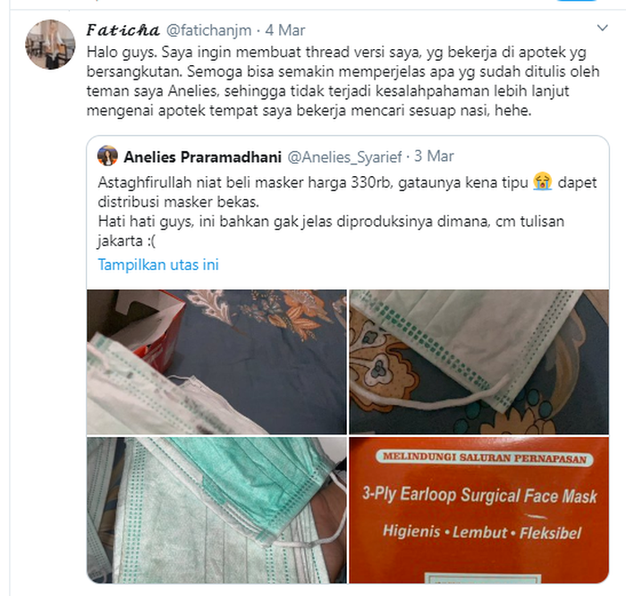Konfirmasi dari pihak apotek.