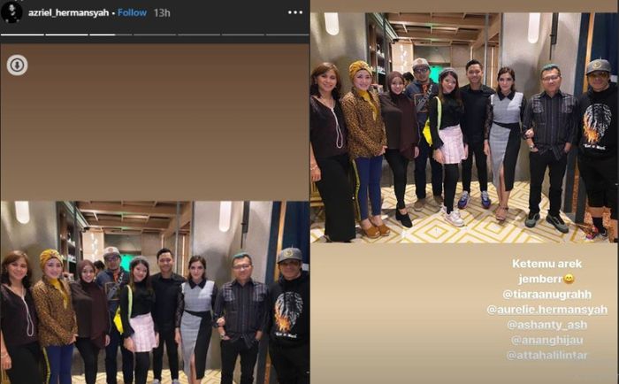 Instastory Azriel Hermansyah