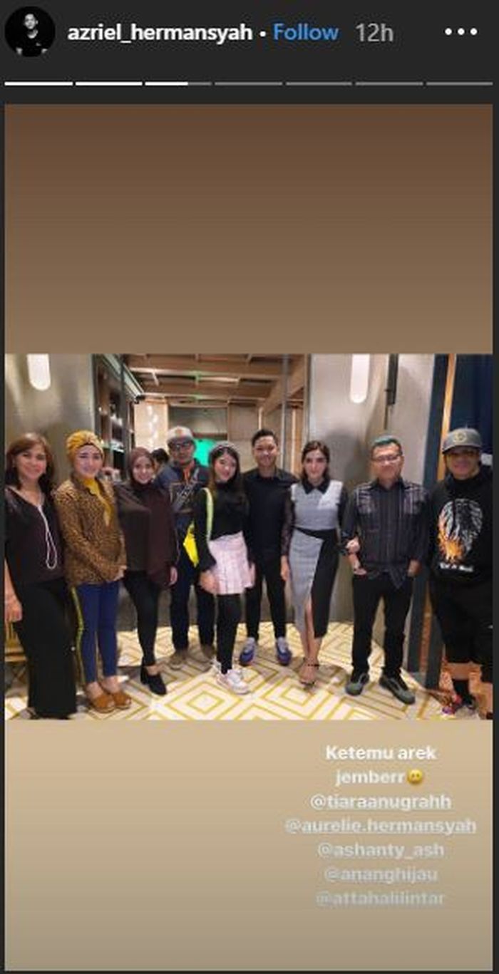 Keluarga <a href='https://jambi.tribunnews.com/tag/azriel-hermansyah' title='Azriel Hermansyah'>Azriel Hermansyah</a> Makan Malam Bersama Dengan Keluarga Tiara Anugerah