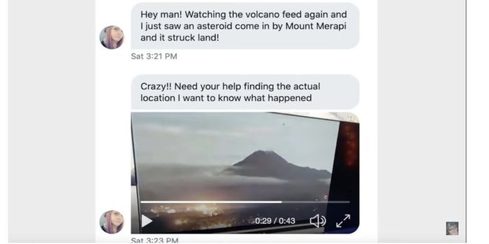 Video ini viral setelah Gunung Merapi di Jawa Tengah erupsi pada Selasa (3/3/2020) lalu.
