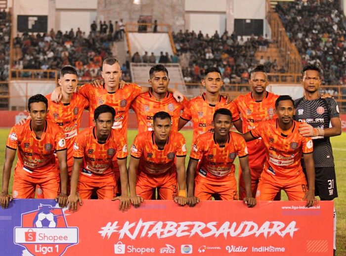 Skuad Persiraja Banda Aceh saat menghadapi Bhayangkara FC pada pekan pertama Shopee Liga 1 2020