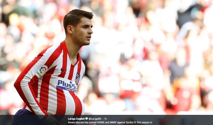 Striker Atletico Madrid, Alvaro Morata,jadi incaran Inter Milan jika Lautaro Martinez memutuskan hengkang dari Stadion Giuseppe Meazza.