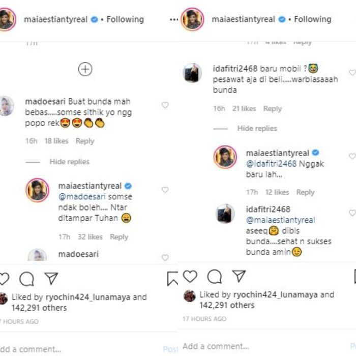 Balasan bijak Maia kepada netizen