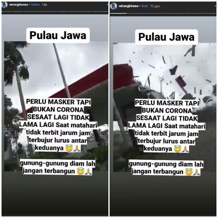 Wirang Birawa memeringatkan soal akan adanya bencana alam di Indonesia.