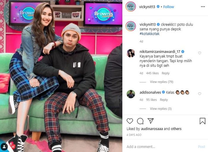 Komentar <a href='https://jambi.tribunnews.com/tag/nikita-mirzani' title='Nikita Mirzani'>Nikita Mirzani</a> di <a href='https://jambi.tribunnews.com/tag/instagram' title='Instagram'>Instagram</a> <a href='https://jambi.tribunnews.com/tag/vicky-nitinegoro' title='Vicky Nitinegoro'>Vicky Nitinegoro</a>