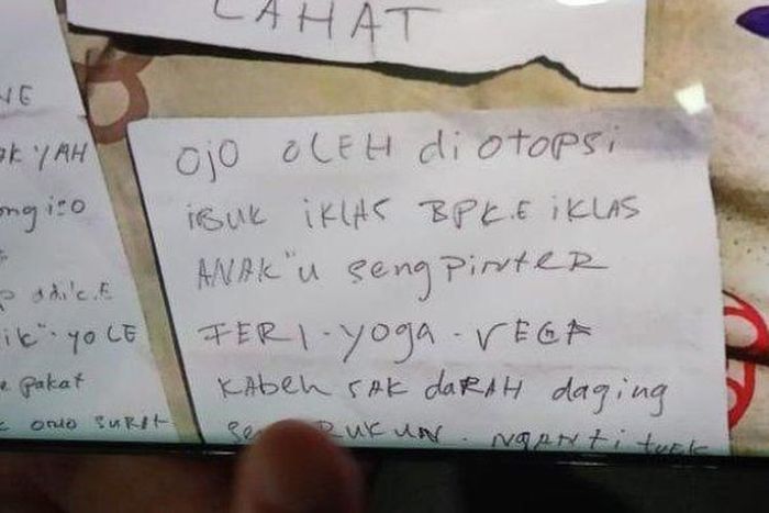 Pasutri di Malang Sepakat Bunuh Diri, Tinggalkan Wasiat Mengharukan Untuk Anaknya