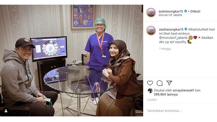 Potret Zaskia Sungkar dan Irwansyah jalani program bayi tabung