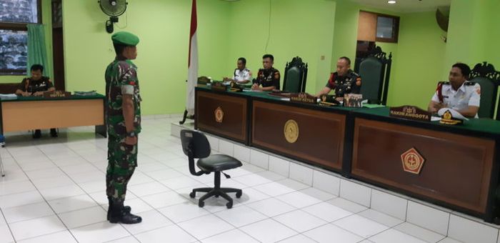 Sidang Pengadilan Militer III-19 Jayapura, dengan terdakwa Prajurit Satu Demisla Arista Tefbana, Kamis (12/3/2030)