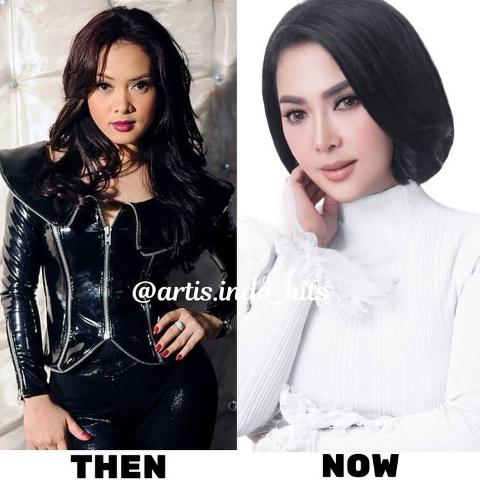 Perbandingan foto Syahrini zaman dulu dan sekarang