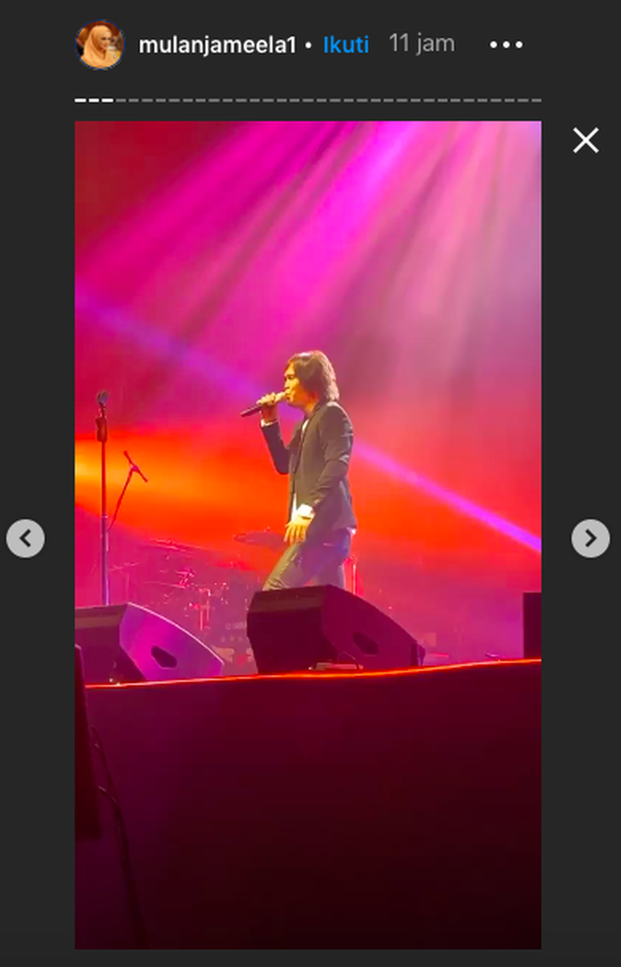Unggahan Mulan Jameela saat menghadiri acara konser Dewa 19