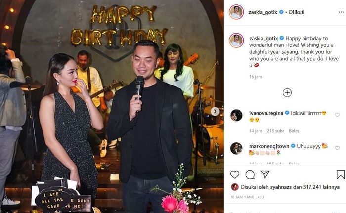 Zaskia Gotik mulai terang-terangan tunjukkan kemesraanya dengan Sirajuddin Mahmud.