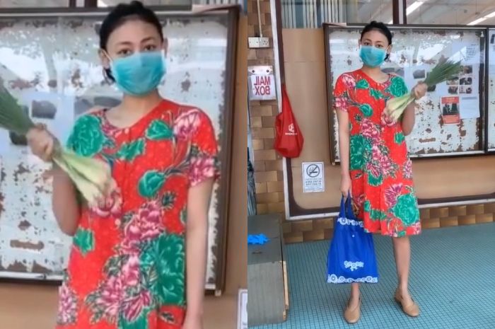 Miss Universe Indonesia Whulandary Herman tampil sederhana kenakan daster ke Supermarket saat darurat Corona