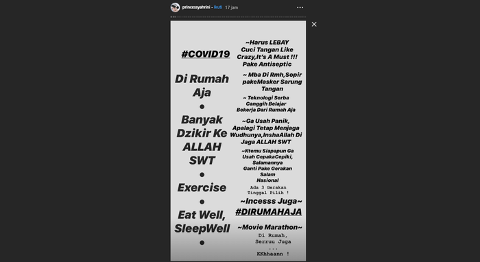 unggahan Syahrini