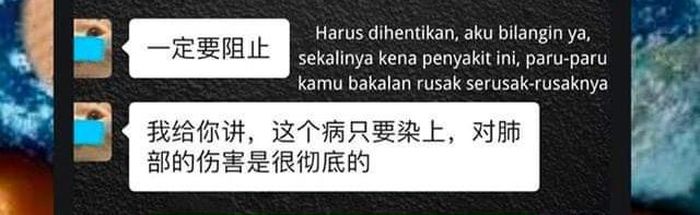 chatting WNI dengan penduduk china