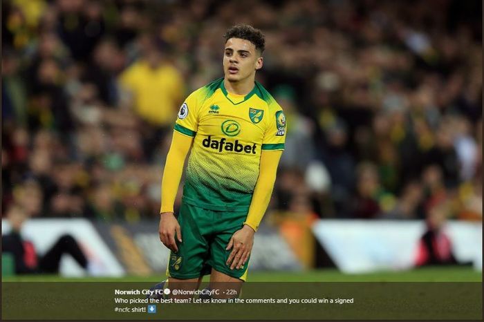 Ekspresi kekecawaan pemain Norwich City saat pertandingan Liga Inggris.