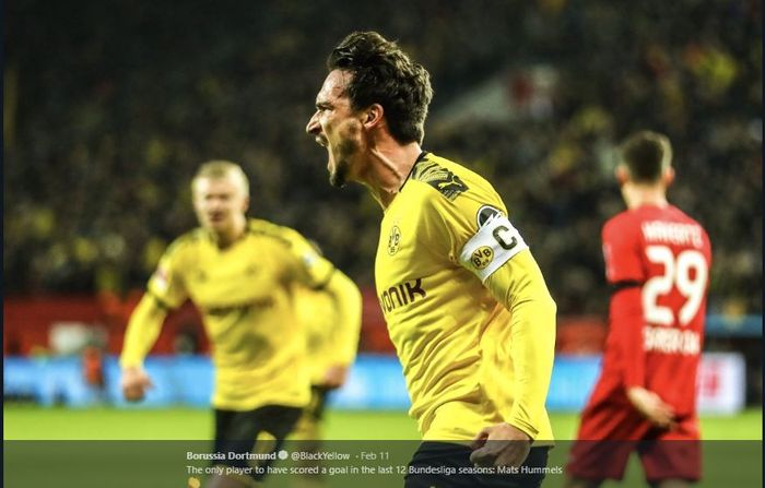 Pemain bertahan Borussia Dortmund, Mats Hummels.