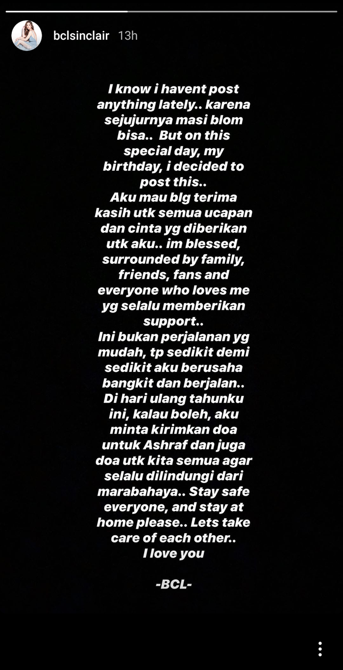 Unggahan Instagram story BCL