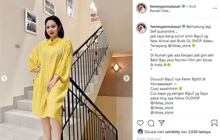 Jadi istri pengusaha kaya raya, Femmy Permatasari kerap memamerkan sudut rumah mewahnya