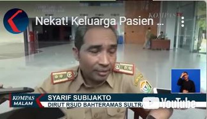 Direktur RSUD Bahteramas Sulawei Tenggara, Syarif Subijakto