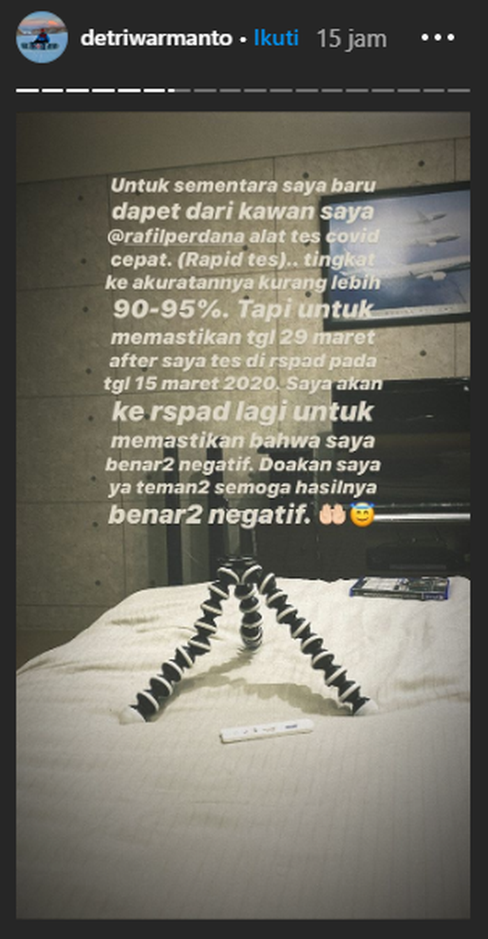 Instagram Story Detri Warmanto