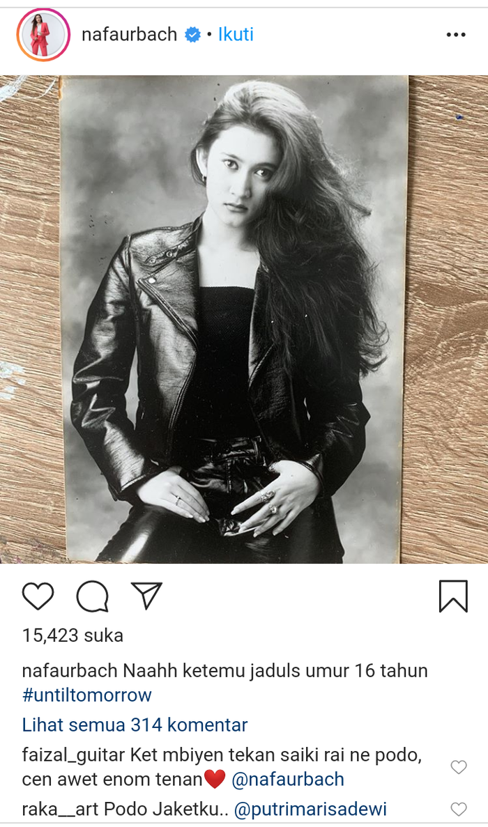 Nafa Urbach 16 tahun lalu