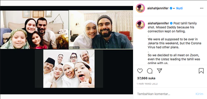 Unggahan Aishah Sinclair