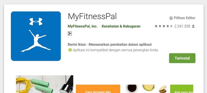 Aplikasi MyFitnessPal