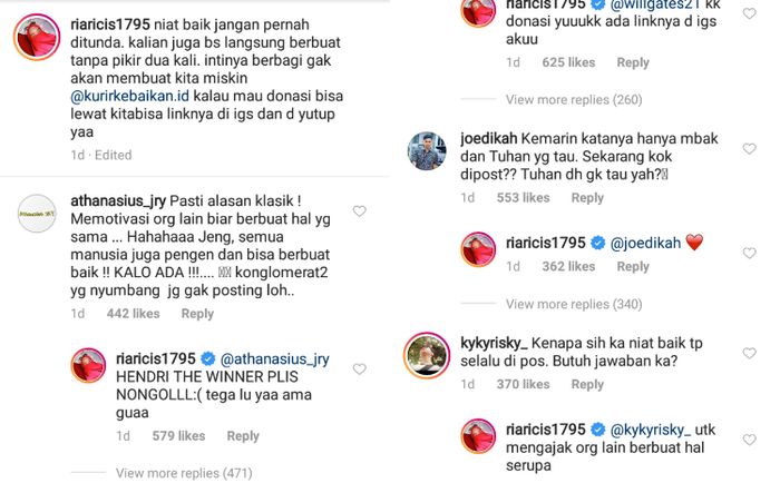Komentar miring dari warganet