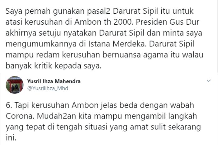 Unggahan Yusril Ihza Mahendra