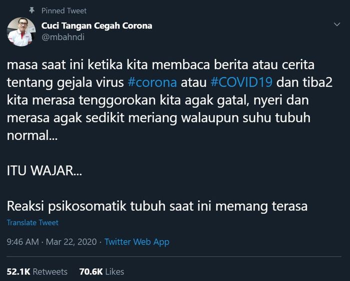Gejala psikosomatis.