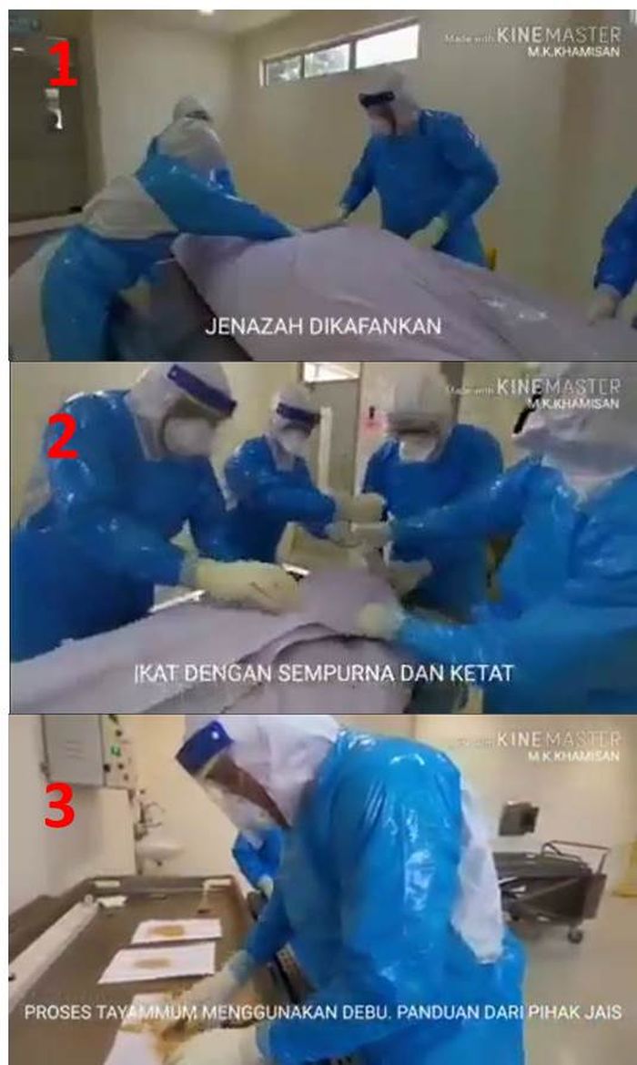 Penanganan jenazah Covid-19. (Facebook)